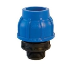 Муфта обжим ф20*1/2 нар ПНД PN16 (45гр) (10/200)