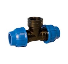 Тройник обжим ф32*1/2* 32 внутр ПНД PN16 (200гр) (5/80)