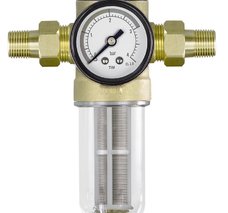Фильтр Ду-15 с манометром и редуктором сниж давления стекл. корпус JH-1008 ТИМ (8)
