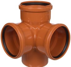 ПП Крестовина 110*110 (2-х плоск) наружная (рыжая) ДИГОР