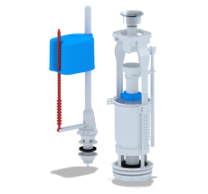 АНИ Арматура к бачку ниж/подвод кнопка/хром ЭКОНОМ (WC6550M) (20)