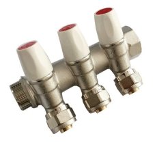 Коллектор регулир 45*3/4 г/ш-16-2 вых (хром) MR135N-3/4C-2 ТИМ (5/20)