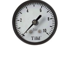 Манометр 10 бар аксиальн 1/4"НР ТИМ (Y-50T-10) (1/60) (F)