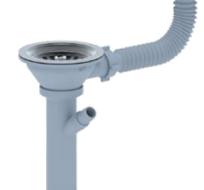 АНИ Сифон Ани Грот 3 1/2*40 с отв с/м прямоточный с перел д/мойки (F1045S) (1/10)