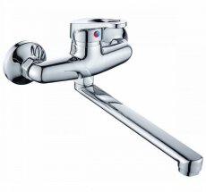 Смес. настенный шар/ниж излив  35мм L-нос 25 см ЭВЕРЕСТ В46-028