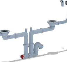 АНИ Сифон Ани Грот 3 1/2*40 двойн с перел и отв с/м (F3545S) (1/10)