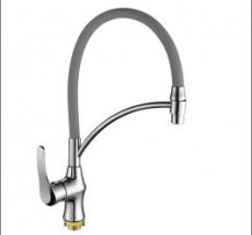 Смес. д/кухни бок/руч шар/гайка сил/гибк/излив с держ ф35 Т2613В-5 серый