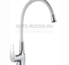 Смес. д/кухни бок/руч шар/гайка сил/гибк/излив ф35 бел/хром Т2893ВК
