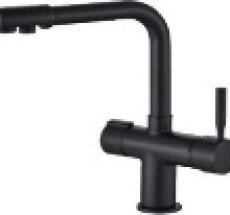 Смес. д/кухни бок/руч шар/гайка с вых д/подключ фильтра питьев воды ф35 HB70088-7 черный (10)