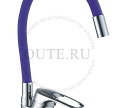 Смес. д/кухни бок/руч шар/гайка силик/гибк/излив ф40 R3193F-3 синий