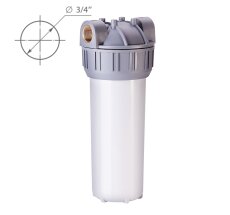 Фильтр магистральн 10" резьба 3/4" (непрозрачный) + картридж МЕХАНИКА нить (5мкм) Барьер (8)