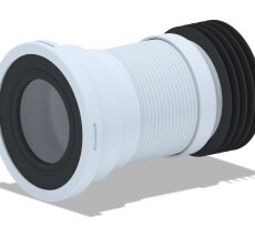 АНИ Удлинитель гибкий д/унитаза с метал спиралью 220-420мм диаметр 110м (К918) (1/24)