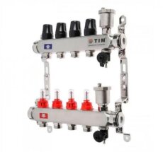 Коллект/группа с расх и воздухоотв б/кранов и нак-ков/нерж 1"11 выхода KCS5011 Квадрат ТИМ (2)