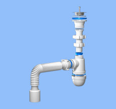 АНИ Сифон Ани 1 1/2*40 с г/тр 40*50 (2 гайки) (С0110) (1/35)
