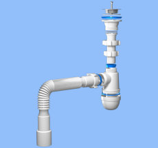 АНИ Сифон Ани 1 1/2*40 с г/тр 40*40*50 (2 гайки) (С0115) (1/30)
