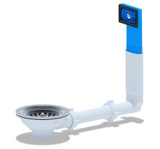 АНИ Перелив д/мойки 3 1/2" с прямоуг/вертик корпусом (N305S) (20)