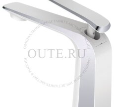 Смес. д/раковины шар/гайка ф35 T10901K белый/хром