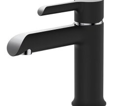 Смес. д/раковины шар/гайка ф35 НВ10805-7 черн/хром