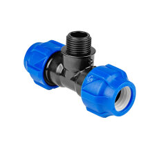 Тройник обжим 32*1" 32 нар ПНД VALFEX/Spektr (10/40)