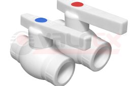 Кран шар. ПП D63 VALFEX OPTIMA (сталь.шар) (1/5)