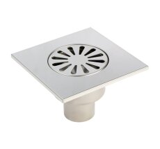 Трап из нерж/стали с вертик выпуском 15х15см Ф50 BAD021501 ТИМ (1/20)