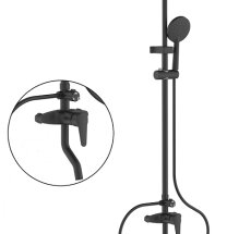 Смес. д/ванны с душ/стойкой ЭВЕРЕСТ В35-01Е6 черный