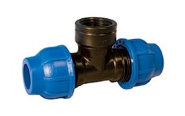 Тройник обжим ф20*3/4* 20 внутр ПНД PN16 (94гр) (15/180)