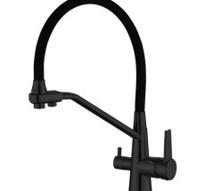 Смес. д/кухни бок/руч шар/гайка силик/гибк/излив ф35 НВ76855-7 черный (10)