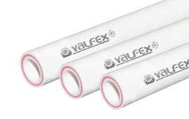 Труба VALFEX DN40*6,7 PN25 арм/стекл (красный) (20) 2 МЕТРА